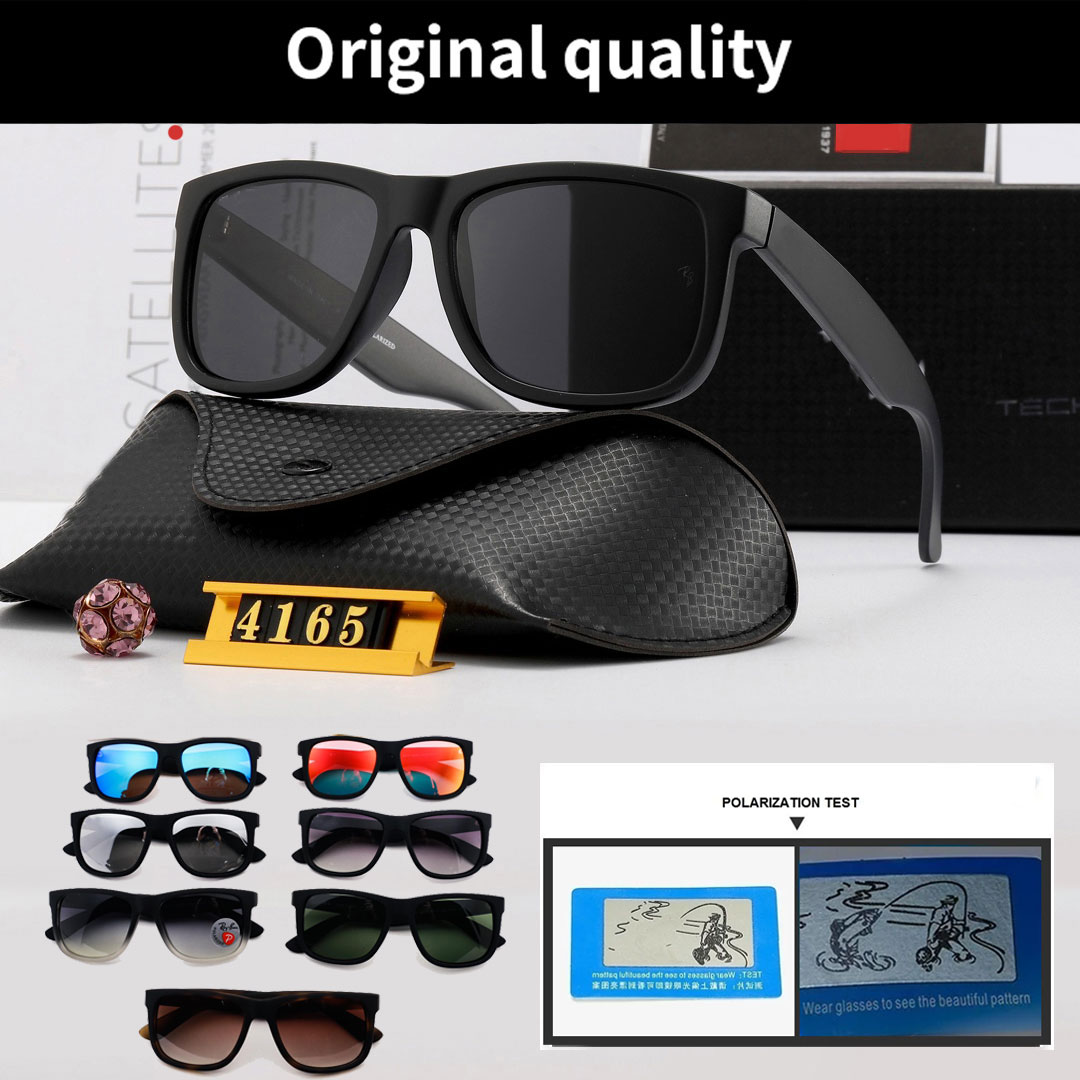 High quality justine 4165 sunglasses luxury designer rb4165 polarized glasses for men and women official website UV400 sunglasses with box