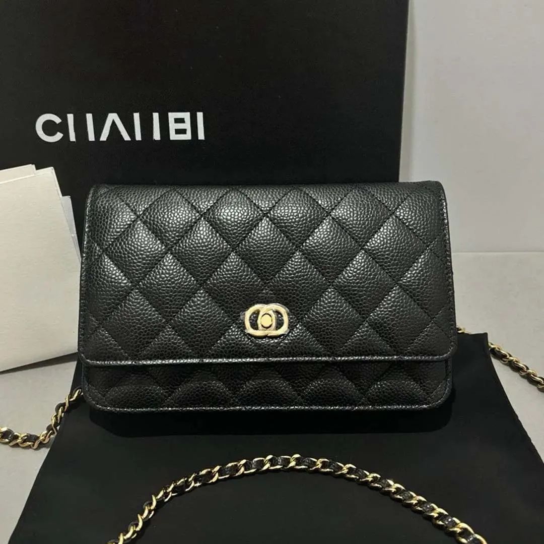 Designer bag Luxury Shoulder bag Handbag Wealth bag Black Gold Chain bag Crossbody bag High-quality Calf Leather Classic Series Worth Having a Women's Wallet