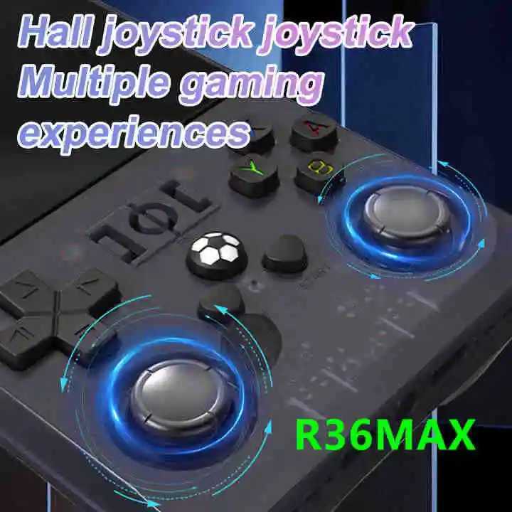R36max Handheld Retro Game Console 4 Inch HD Large Sn Portable Pocket Video Player Open-Source Linux System R36 Max GamesXJ250314