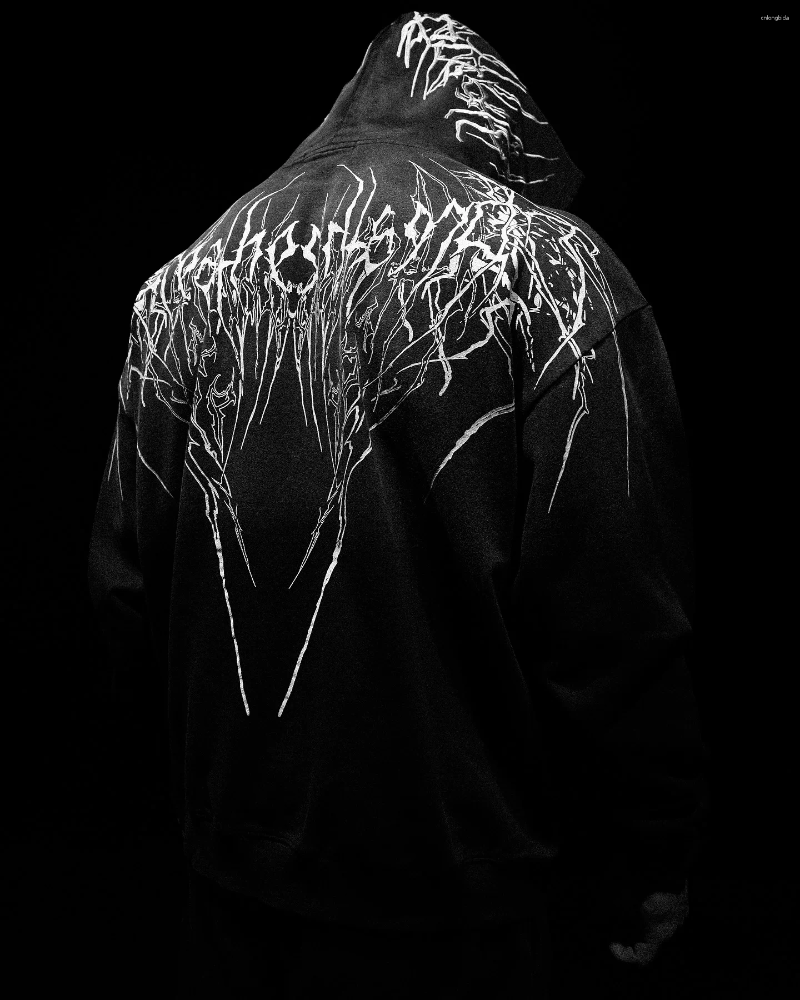 Mens Hoodies American Breathedivinity Sweatshirt Dark Style Fashion Trend Hoodie Connecting Hooded Shirt Harajuku Street Gothic