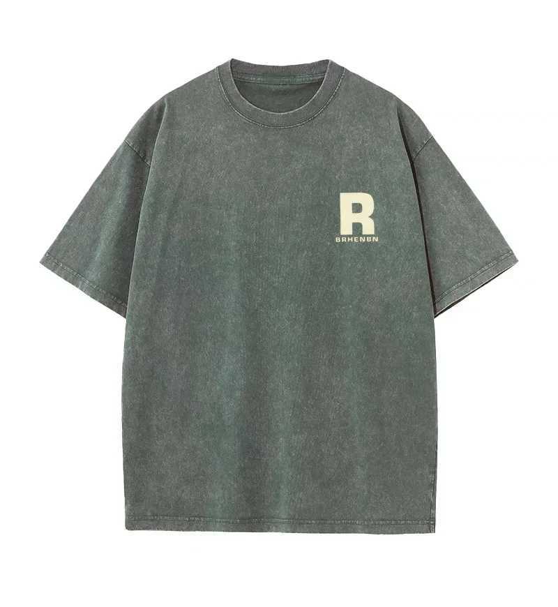 Mens Washed Vintage T-Shirts Casual Street Style Hip Hop Punk Tee Harajuku Womens Cotton Short Sleeve TopT250315