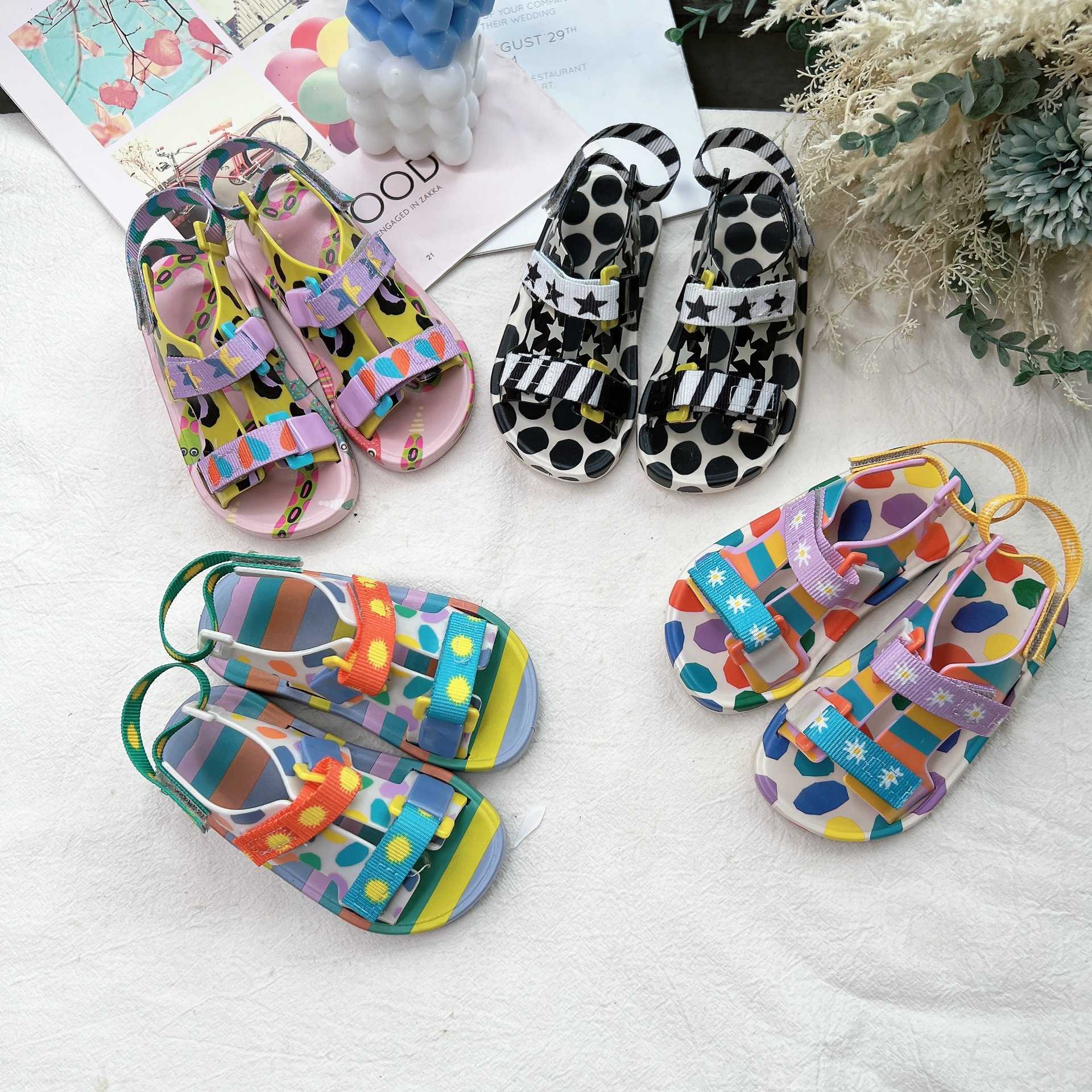 Sandals 2022 Mei * - Sha camouflage painted pattern boys and girls jelly sandals beach shoesY2503152GEA