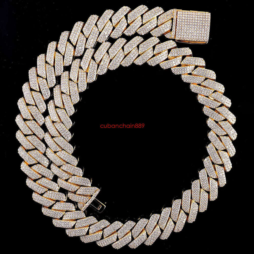 New Designer Necklace Necklaces Pass Dia Test 8-14Mm Wide Gra Moissanite Gold Sterg Sier Cuban k Chain For Men Hip Hop Chains