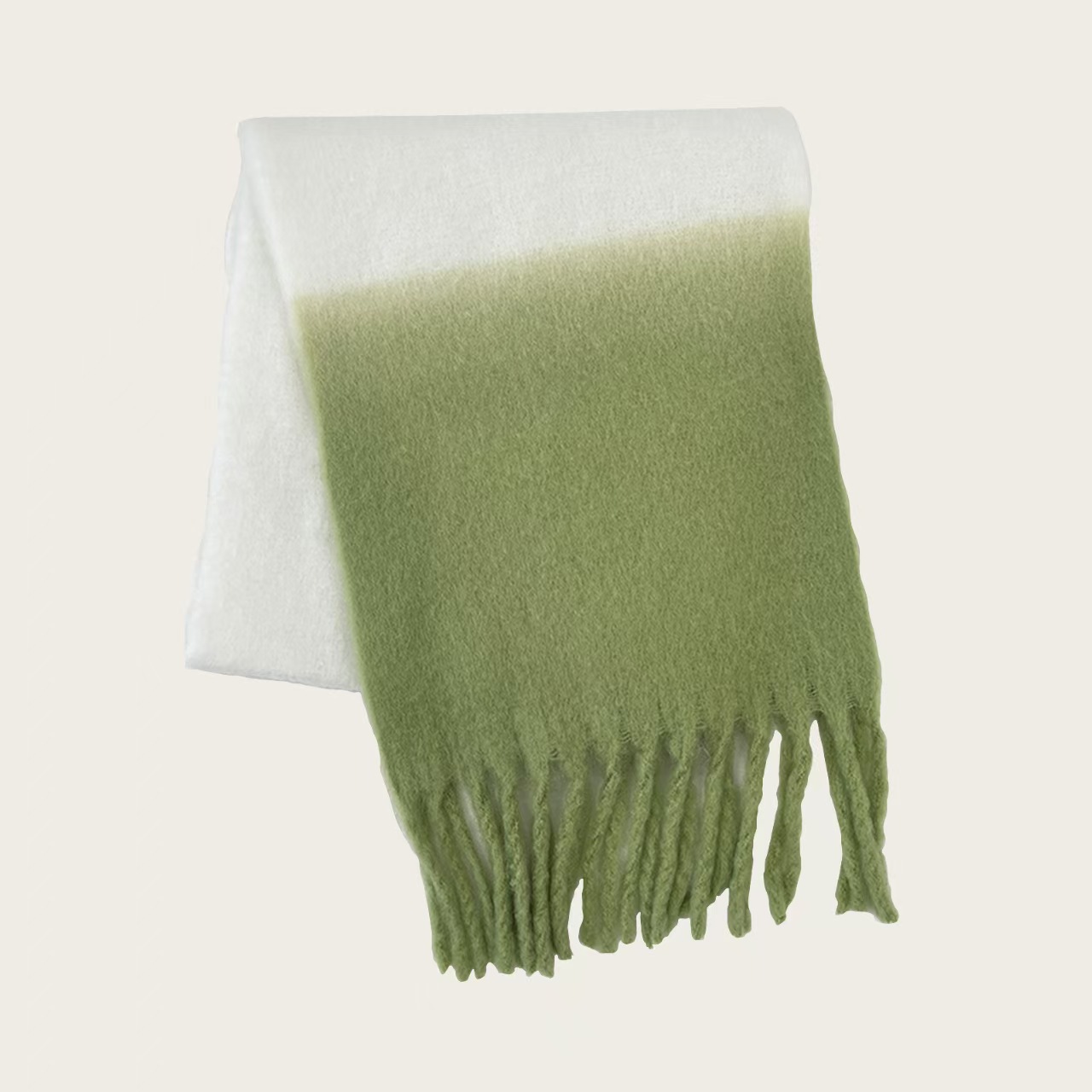 K126 Manufacturer's original homemade candy color hanging dye gradient imitation cashmere scarf women's thickened tassel neck shawl autumn a
