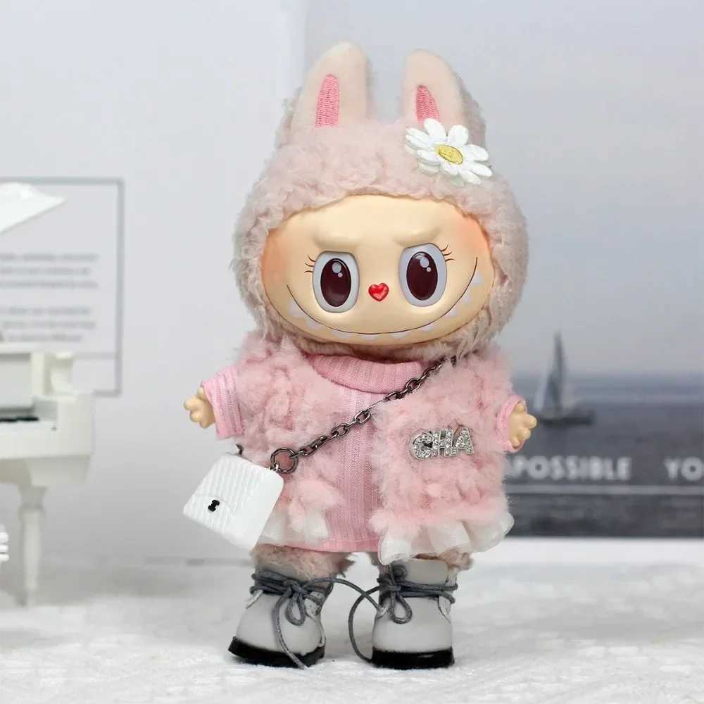 17cm Labubu Doll Only Clothe Suprem Cute Plush Dolls Clothes Outfit Accessories for Clothing Set Multi Color Cute DecorationT250313