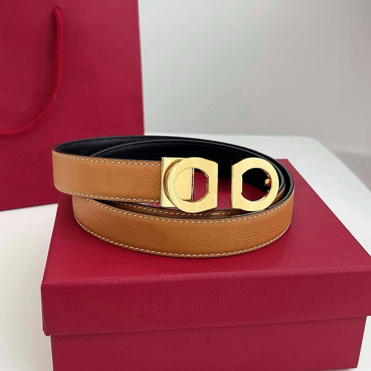 Designer Women Belt High Quality Belt Reversible Belt Premium Leather Belt Width 2.5cm Women Belt Fashion Black Brown Gray Belt with Jeans Pants Dress with Box