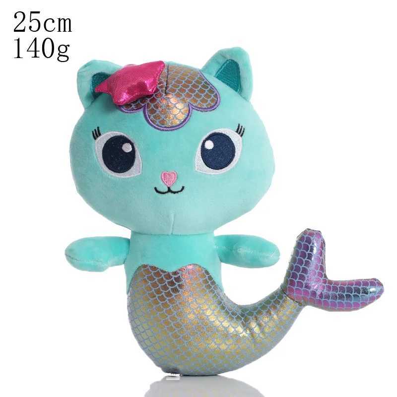 Gabby Dollhouse Toy Pillow Cakey Kits Fairy Plush Cat Anime Plushie Cat Mermaid Doll for Children Kids Birthday GiftsXJ250314