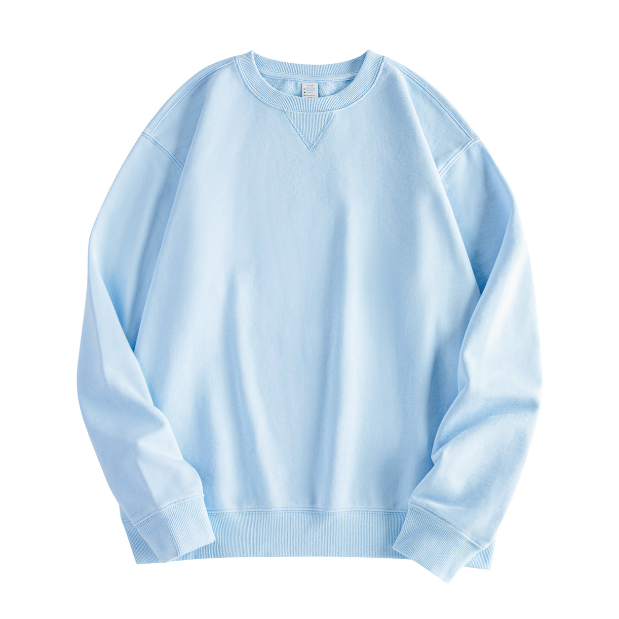 D1032 Spring long-sleeved solid color sweatshirt street trend foreign trade men's loose solid color round neck men's sweatshirt leisure spor