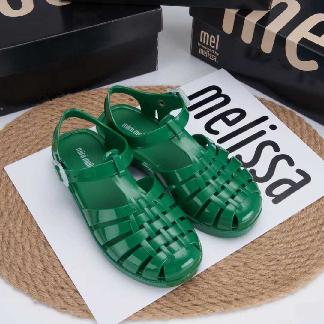 Sandals 2025 Melissa Middle School Childrens Melissa Middle School Childrens Sandals Weaving Hollow Head Sandals Womens Beach Shoes FragranceY250315VY