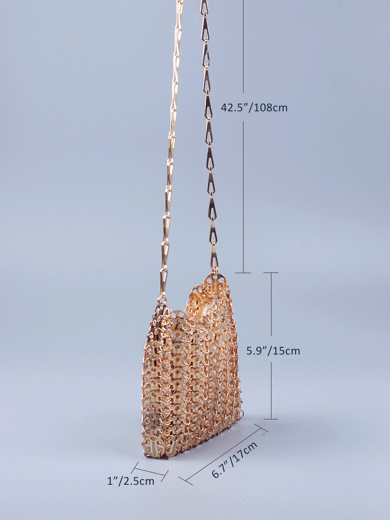metal sequins with large capacity mobile phone crossbody chain bag DIY handmade bag for womens fashion trend 250312