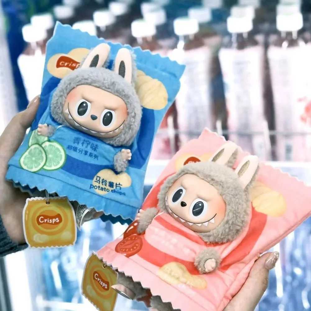 Labubu The Monsters Figure Doll Potato Chip Packaging Clothes Cartoon Heartbeat Macaron ClothesT250313