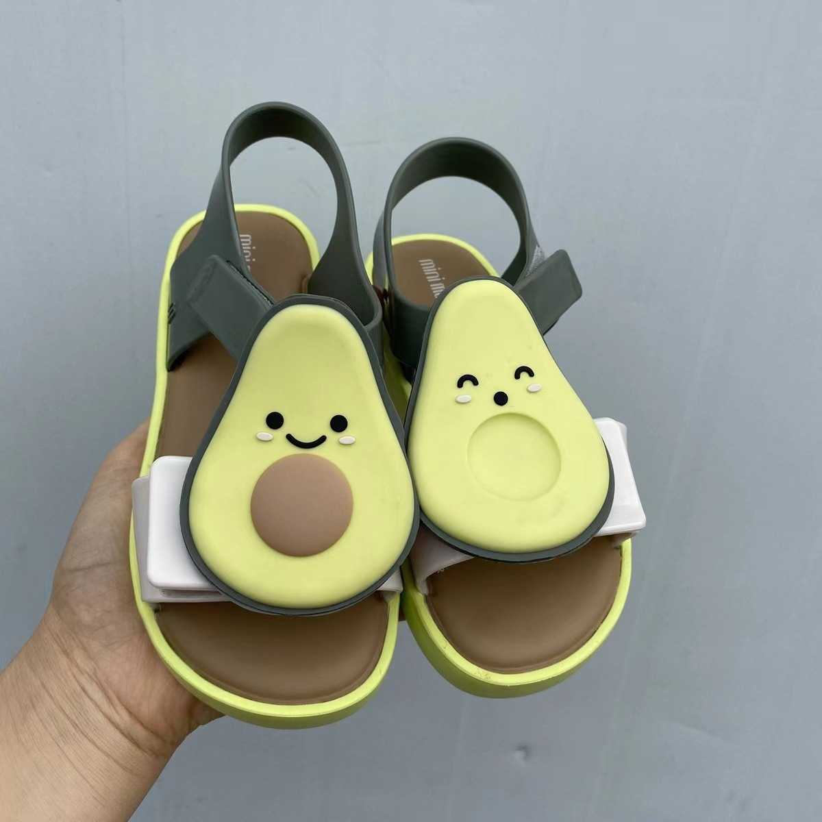 Sandals Melissa childrens jelly sandals avocado boys fruit Baby Beach SandalsY250315CNSN