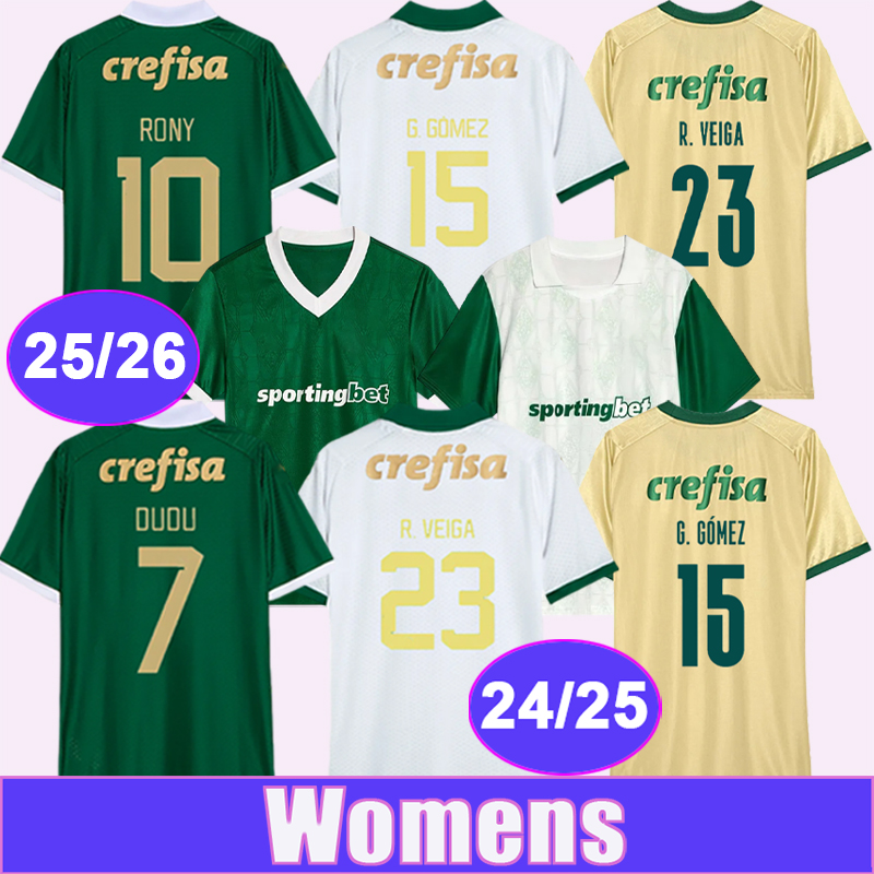 24 25 Palmeiras Womens Soccer Jerseys RONY DUDU ENDRICK G. GOMEZ MARCOS ROCHA VANDERLAN MAYKE LUAN BRENO 25 26 Home Away 3rd Football Shirts
