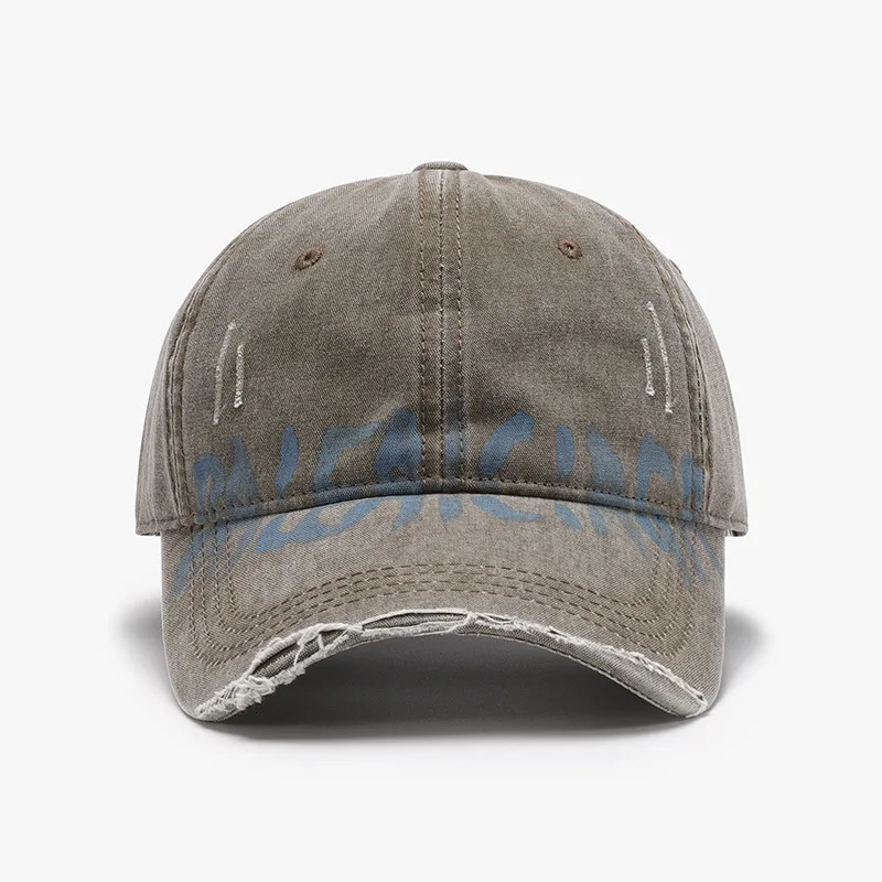 Hip hop Letters Soft Top Men Large Size Hole Baseball Cap Womens Outdoor Travel AllMatching Breathable Personality Peaked 250313