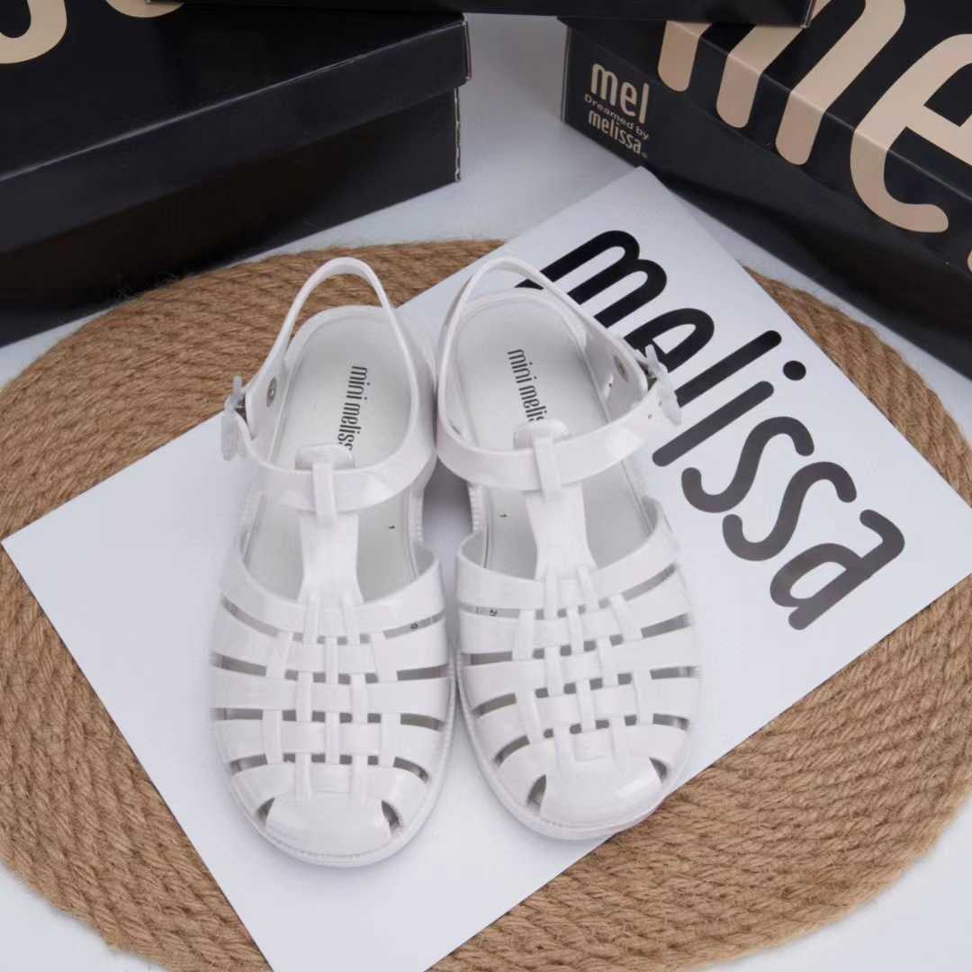 Sandals 2025 Melissa Middle School Childrens Melissa Middle School Childrens Sandals Weaving Hollow Head Sandals Womens Beach Shoes FragranceY250315VY