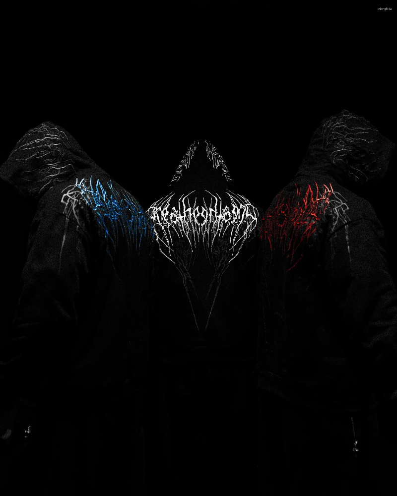 Mens Hoodies American Breathedivinity Sweatshirt Dark Style Fashion Trend Hoodie Connecting Hooded Shirt Harajuku Street Gothic