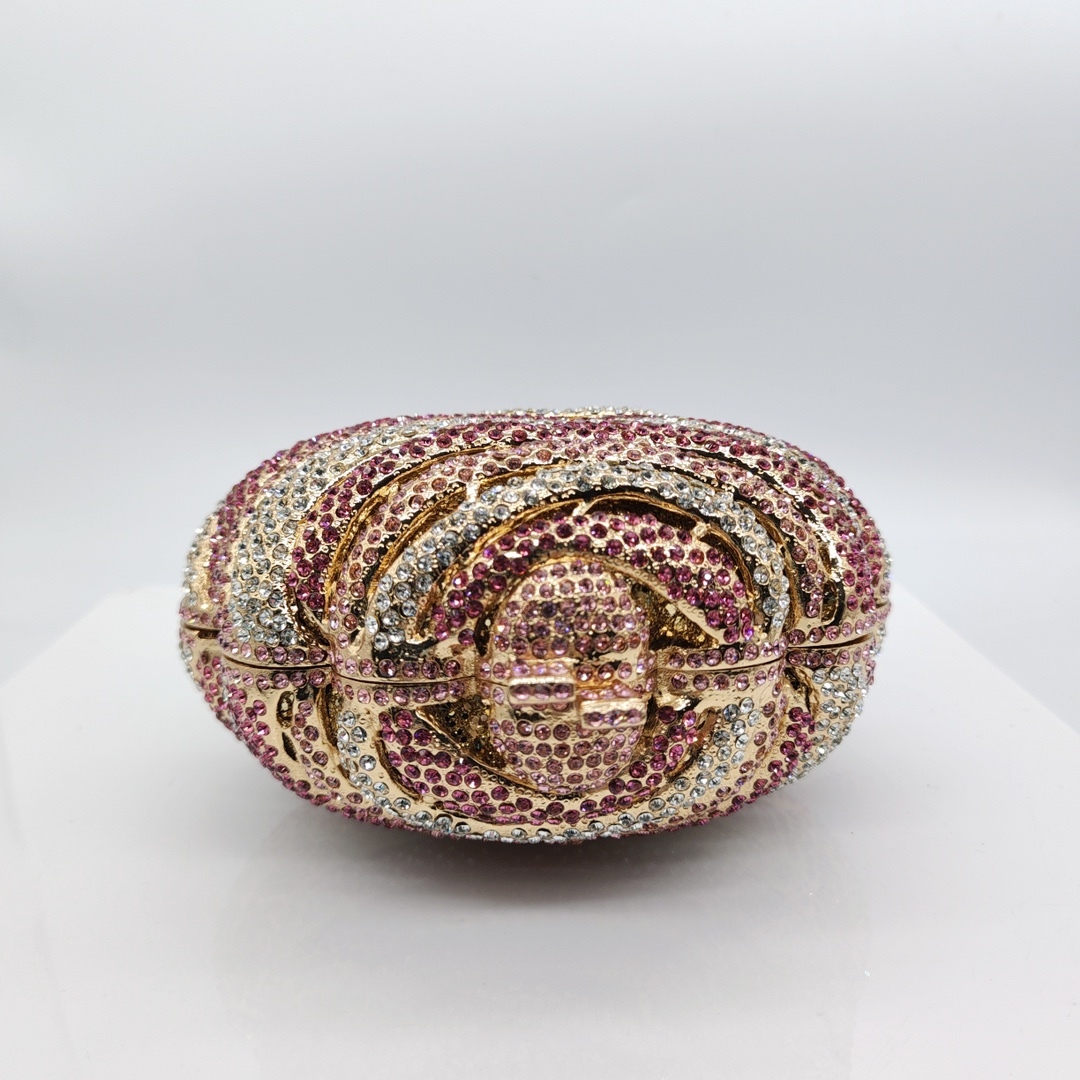 New Ice Diamond Studded Banquet Sailor Takes Women's Bag, Ice Cream Stone Bag Diamond Embellished Purse