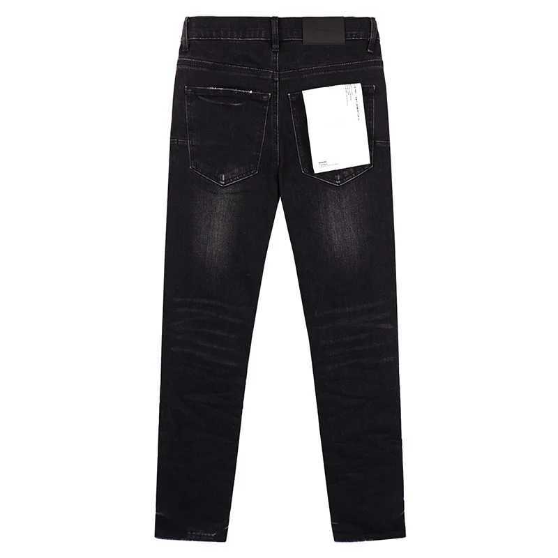 2025SS Purples Jeans Trendy Good Quality Mens and Womens Outdoor All-match Pants Casual Streetwear Wash Water BlackT250314