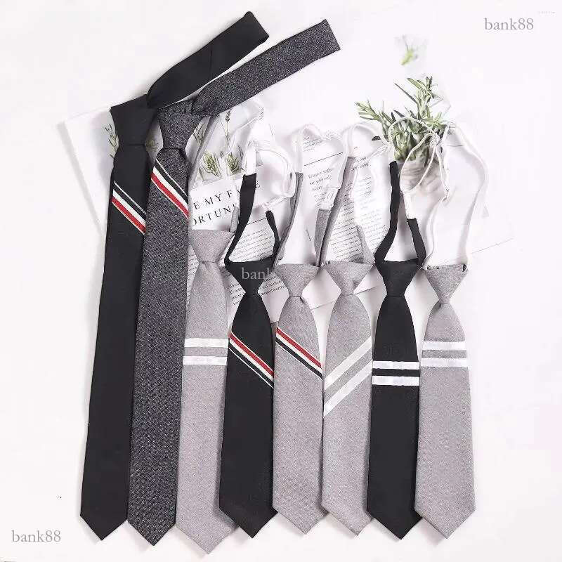Bow Ties JK Women's Short Stripe Free College Grey Retro Hand Tie TB Shirt DK Men's