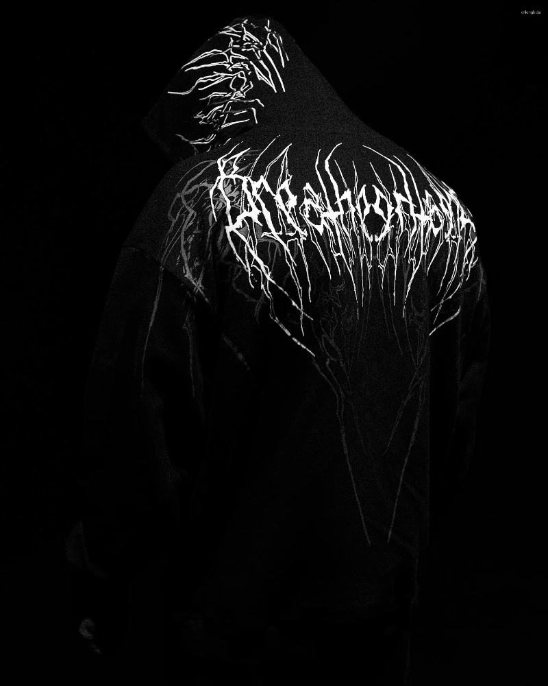 Mens Hoodies American Breathedivinity Sweatshirt Dark Style Fashion Trend Hoodie Connecting Hooded Shirt Harajuku Street Gothic