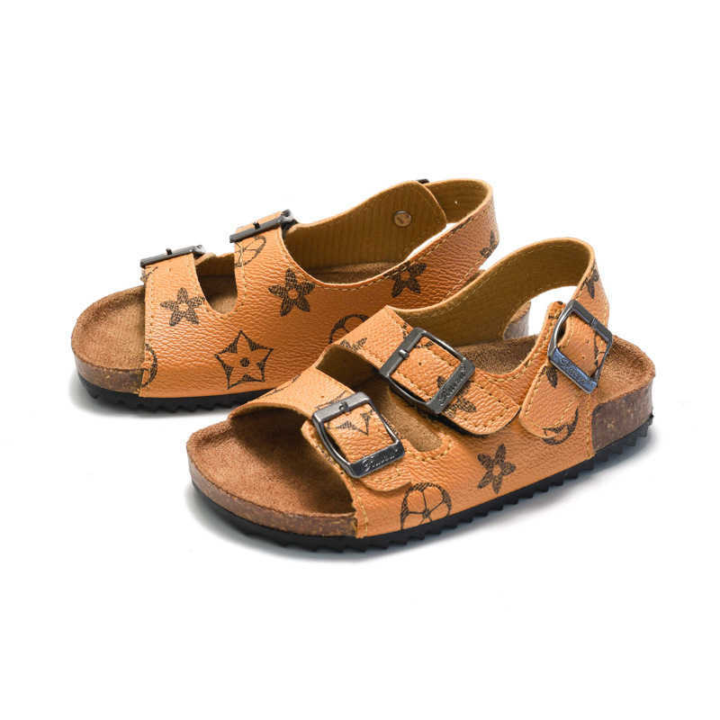 Sandals RUIZUSTOCK New Product Childrens Cork Sandals Boys Sandals Womens Beach Shoes Water Pine Korean Edition Trendy Baby CrossY250315JJ01