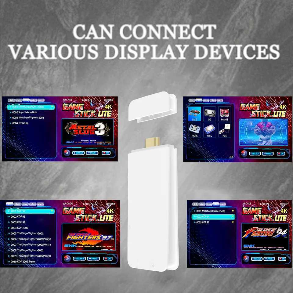 M8 4K Pro Game Stick 64G 30000+ Video Game Console 2.4G Double Wireless Controller 4K Retro Game TV Stick Retro Classic GamesXJ250314