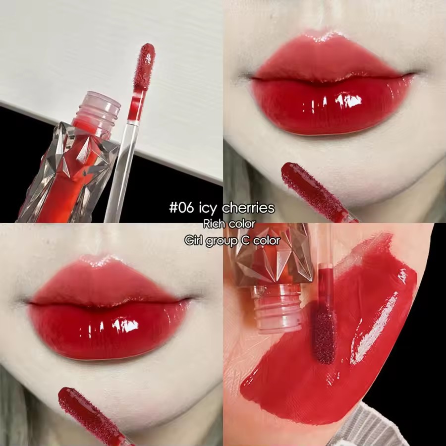 6 Color Water Lip Glaze Mirror Gloss Natural Lasting Hydrating Moisture Not Easy To Take Off Makeup Liquid Lipstick