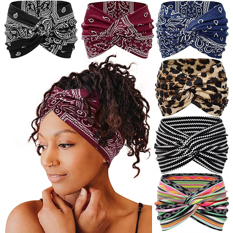 Fashionable Twisted Wide Headbands for Women Stylish Boho Turbans Ideal for Workouts and Yoga