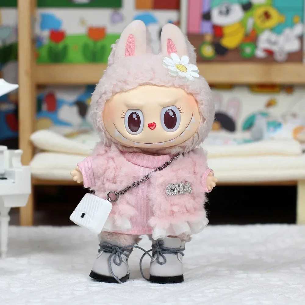 17cm Labubu Doll Only Clothe Suprem Cute Plush Dolls Clothes Outfit Accessories for Clothing Set Multi Color Cute DecorationT250313