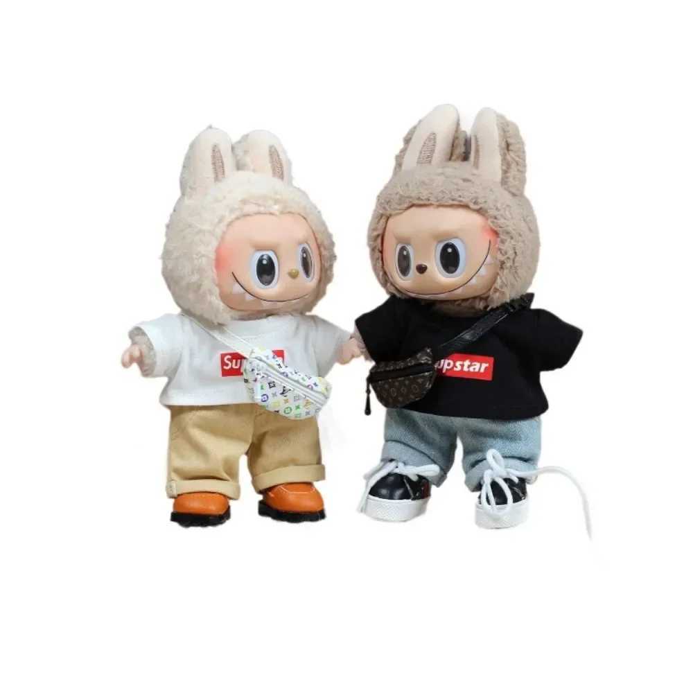 17cm Labubu Doll Only Clothe Suprem Cute Plush Dolls Clothes Outfit Accessories for Clothing Set Multi Color Cute DecorationT250313