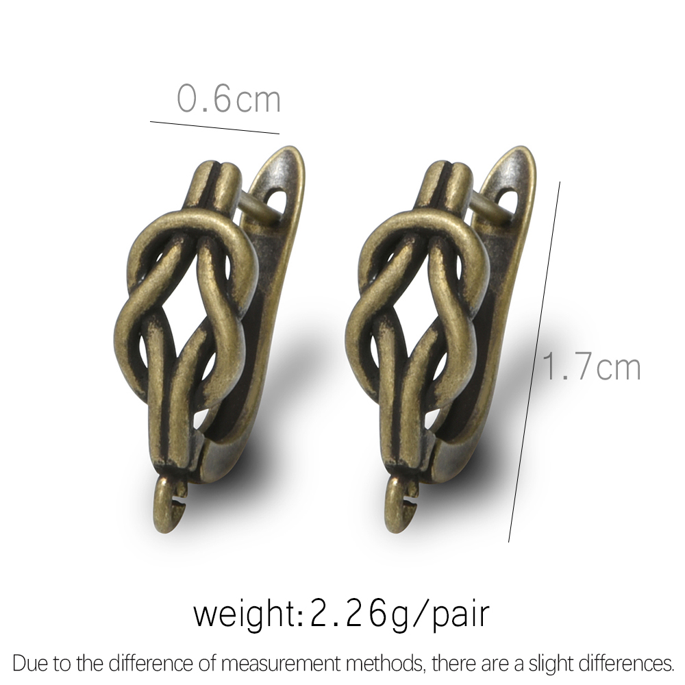 Vintage-Style Antique Bronze Earring Components Set - Perfect for Do-it-Yourself Jewelry Creations