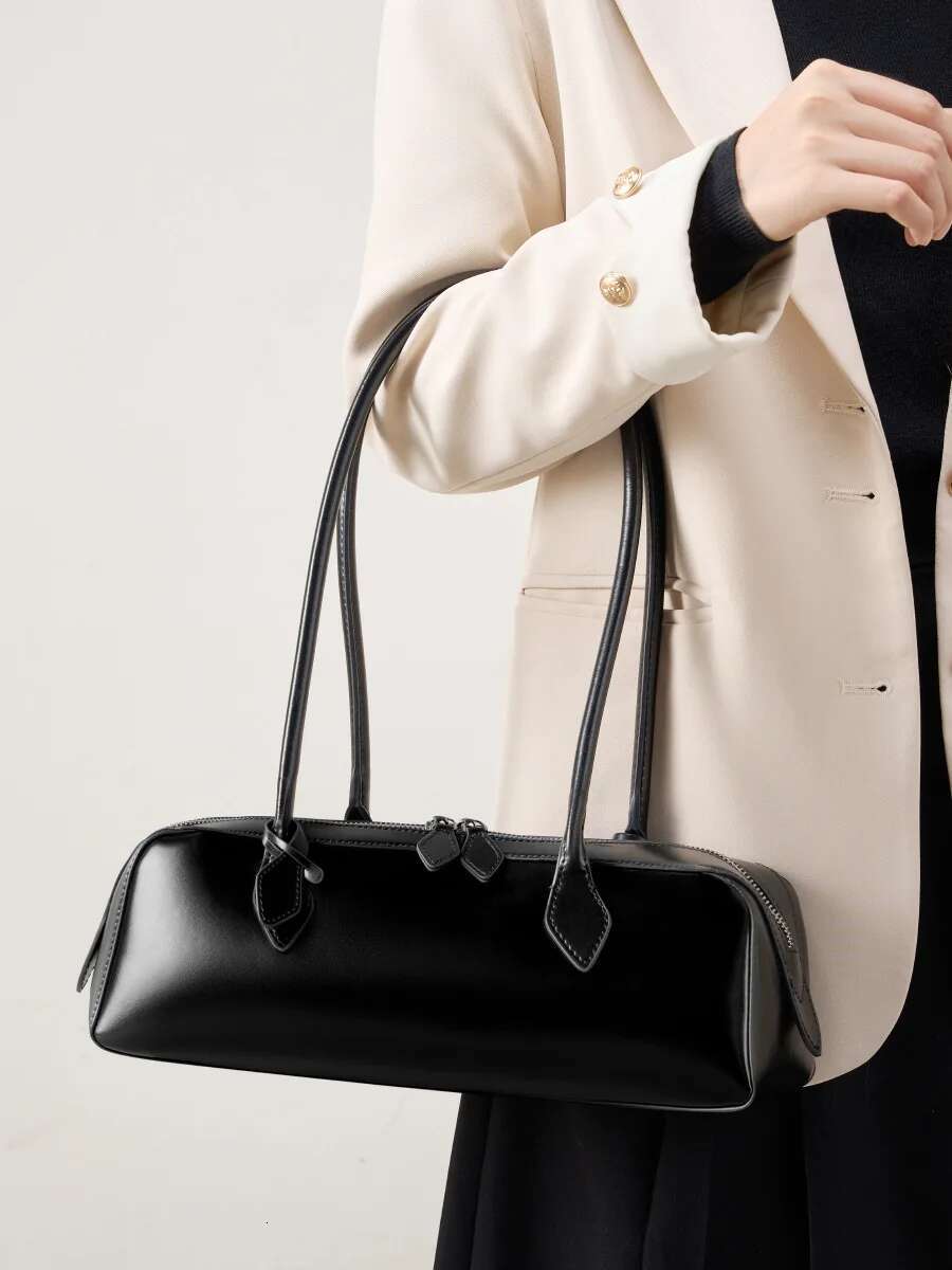 Cow Handbags: Women's Designer Cowhide Underarm Shoulder Bag - Large Capacity Leather Handbag