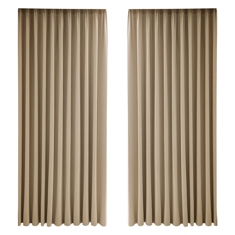 C346 Full blackout velvet curtain heat insulation sound insulation matte non-falling velvet three-layer composite 3D hot pressing