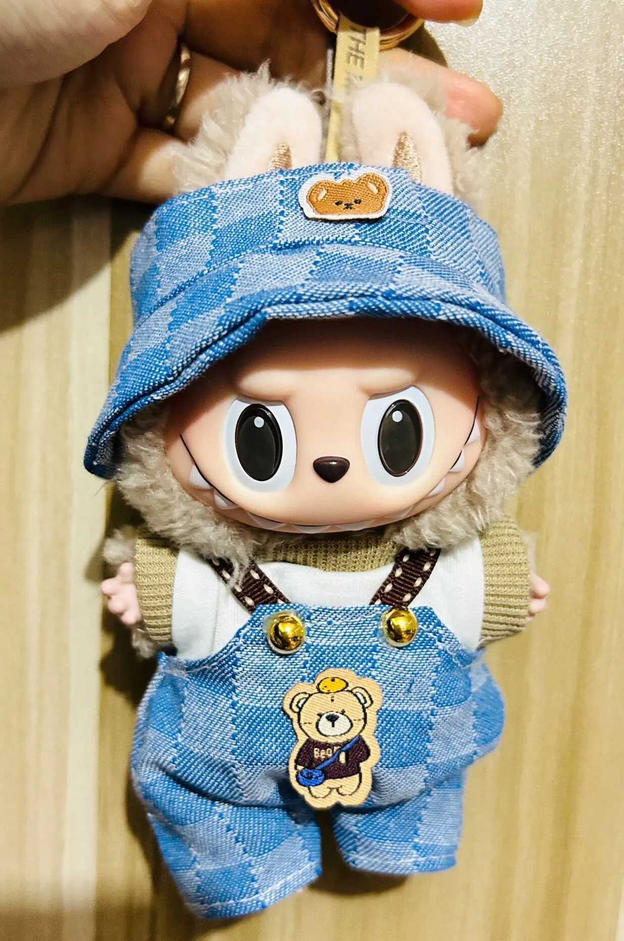 Fashion Clothes Ropa Labubu Clothes Outfit Doll Accessories For 15/17cm Labubu V2 V1 Plush Dolls Suspenders SuitT250313