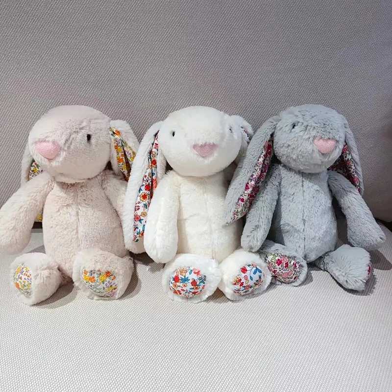 25CM Stuffed Easter Bunny Soft Cute Rabbit Plushies Stuffed Animals Kids Boys Girls Plush Toy Children Birthday GiftXJ250314