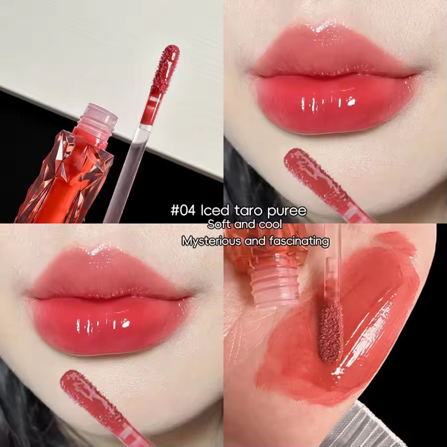 6 Color Water Lip Glaze Mirror Gloss Natural Lasting Hydrating Moisture Not Easy To Take Off Makeup Liquid Lipstick