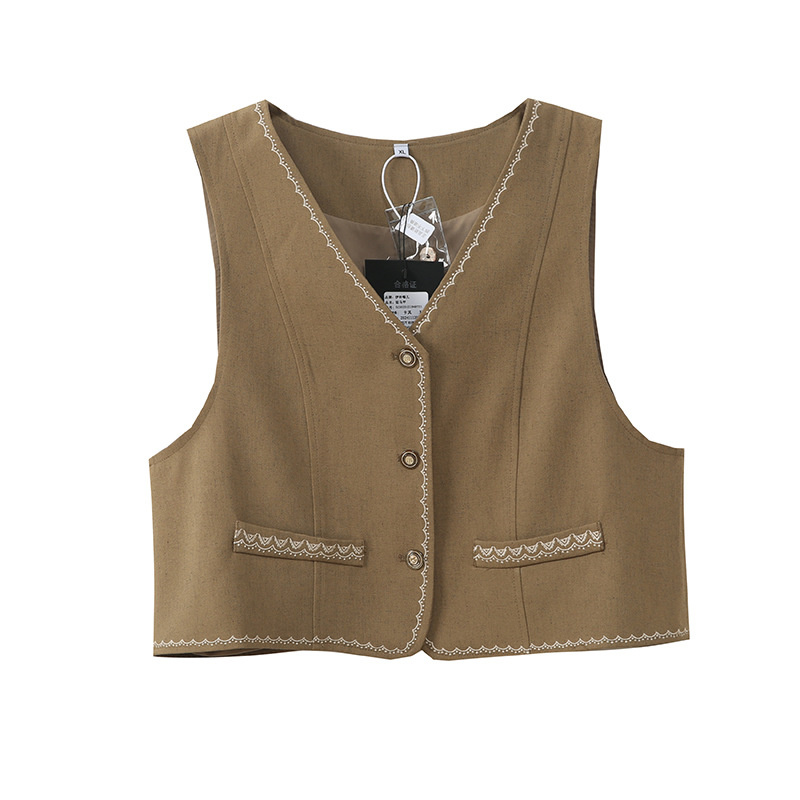 K9150 Asian style vest dress suit 2025 spring new French tea break two-piece suit