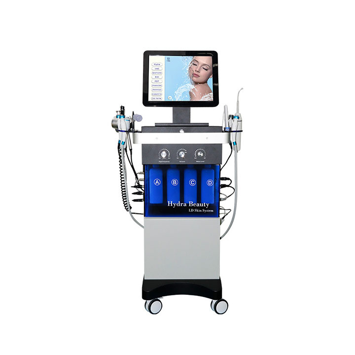 2025 Vertical Water Oxygen Jet Peeling Crystal Vacuum Microdermabrasion Machine 14 in 1 Hydro Dermabrasion Facial Machine