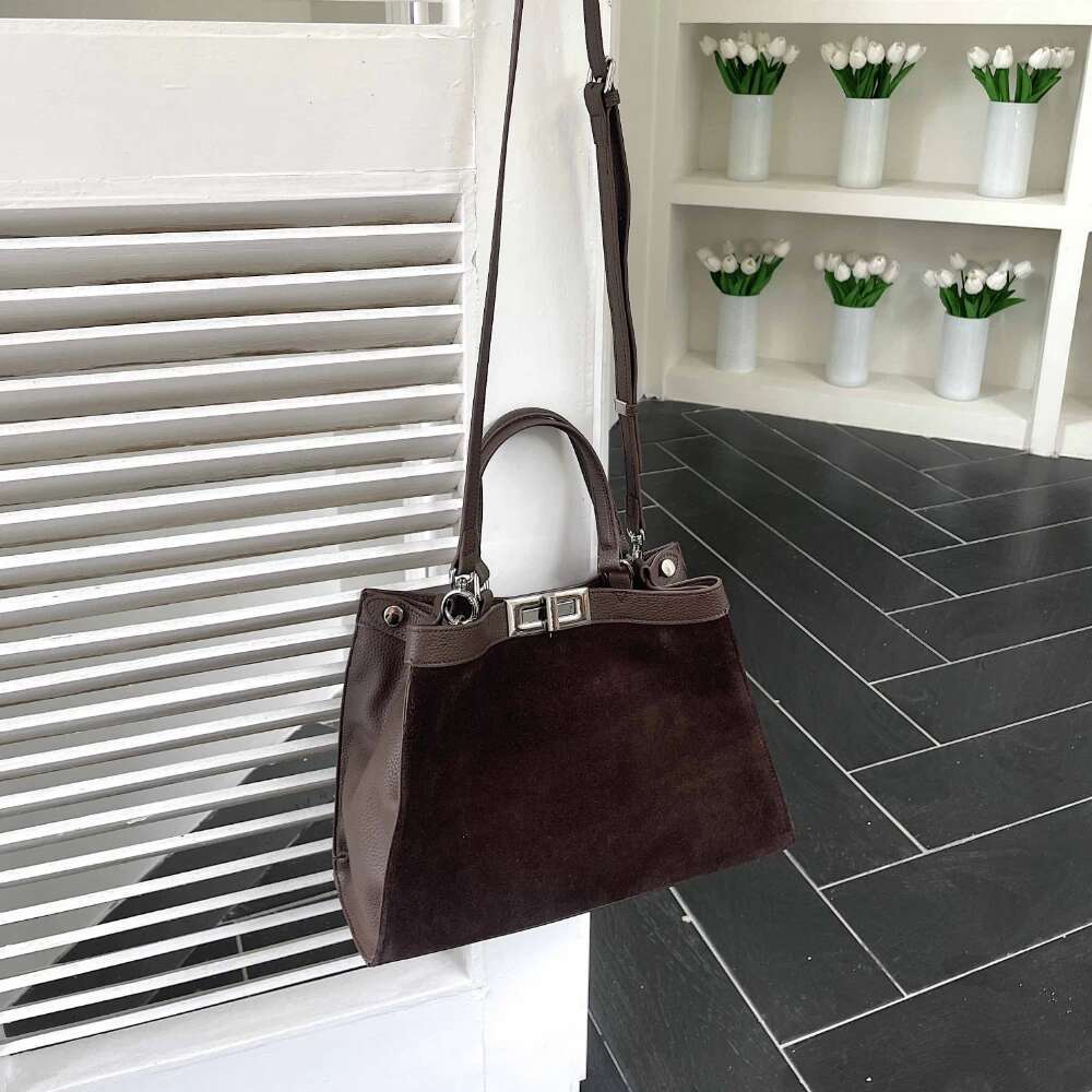 Motingsome Leather Handbag Fashion Women Crossbody Satcheles Real Genuine Suede Tote Purses Lady Daily Bags New