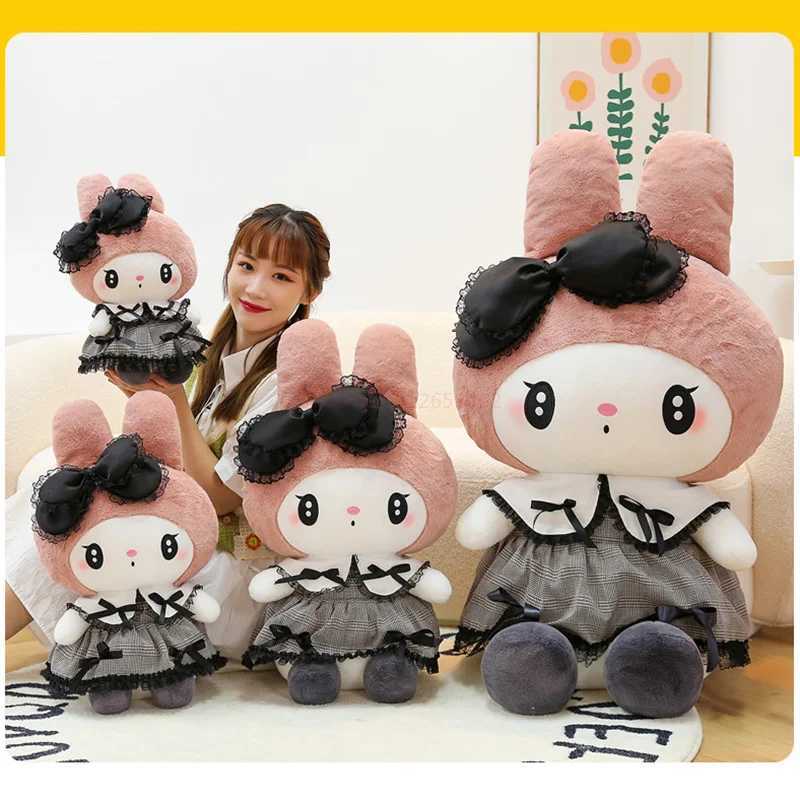 Big Size Kuromi Melody Cinnamoroll Plush Toys Pillow Anime Stuffed Doll Anime Sofa Cushion Girls Room Decoration Xmas GiftXJ250314