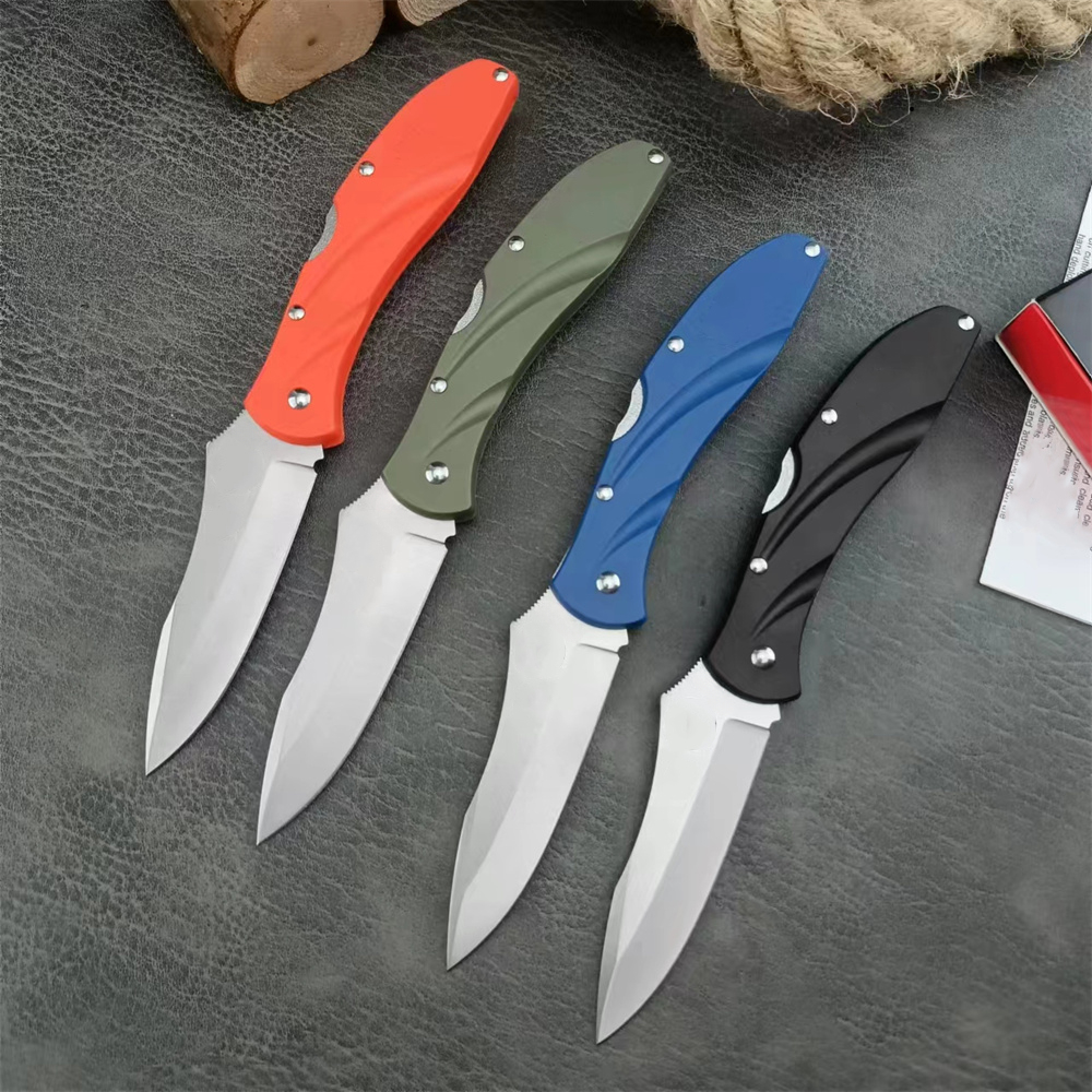 Portable Multifunctional Folding Knife with D2 Steel Blade, Nylon Fiber Handle High-Quality Survival EDC Hunting Tool for Outdoor Use - Models 15535, 