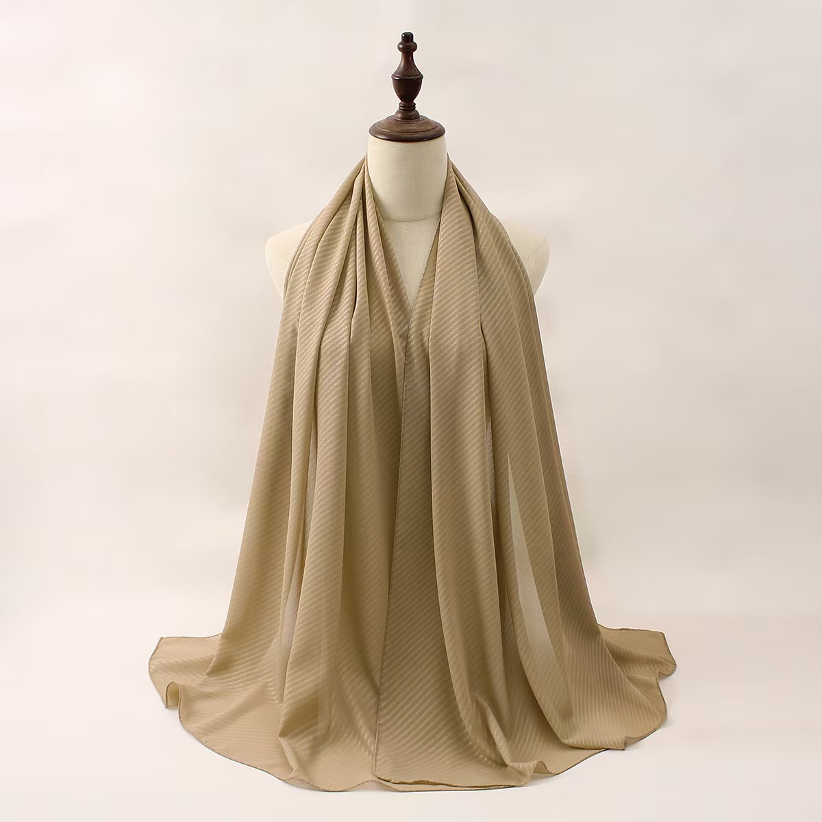 T282 Spring new solid color scarf oblique striped headscarf summer thin long scarf shawl dual purpose