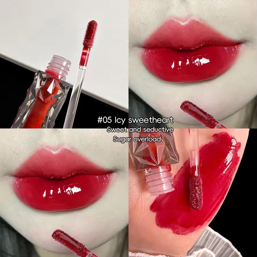 6 Color Water Lip Glaze Mirror Gloss Natural Lasting Hydrating Moisture Not Easy To Take Off Makeup Liquid Lipstick