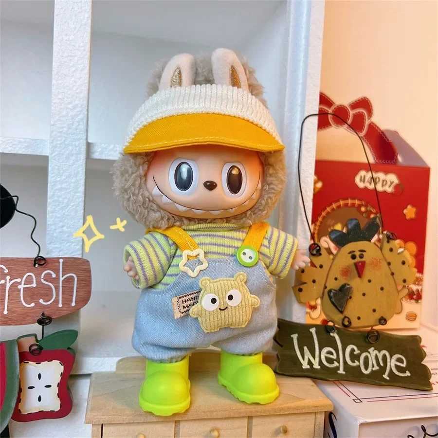 For 17cm Labubu Dolls Clothes Set Stylish Outfit Clothes Sports Leisure Suit Labubu Outfit Accessories Labubu RopaT250313
