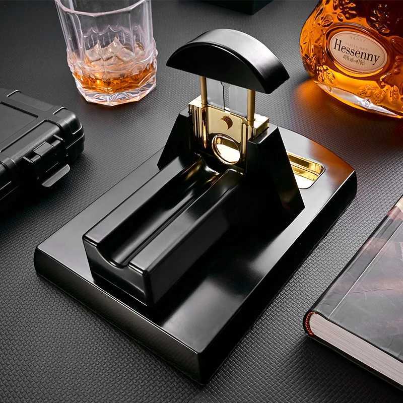 Cigar Cutter Desktop Scissors Stainless Steel Sharp Thicker Blade Smoking Cut Accessories luxurious Mens GiftC250314