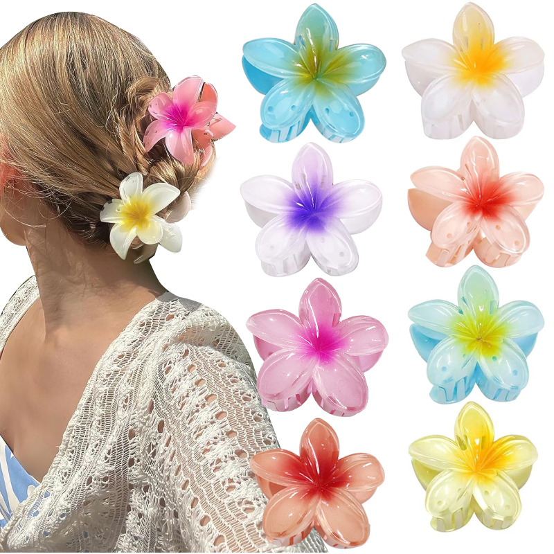 Chic Island Paradise Flower Clips Durable & Stylish Hair Accents Ideal for Any Hairstyle