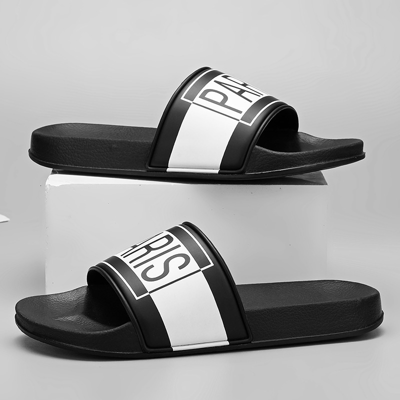 Summer Men's Designer Slippers Are Lightweight And Fashionable For Outdoor Wear Suitable For Couples To Wear Single Drag Beach Anti Slip Letter W