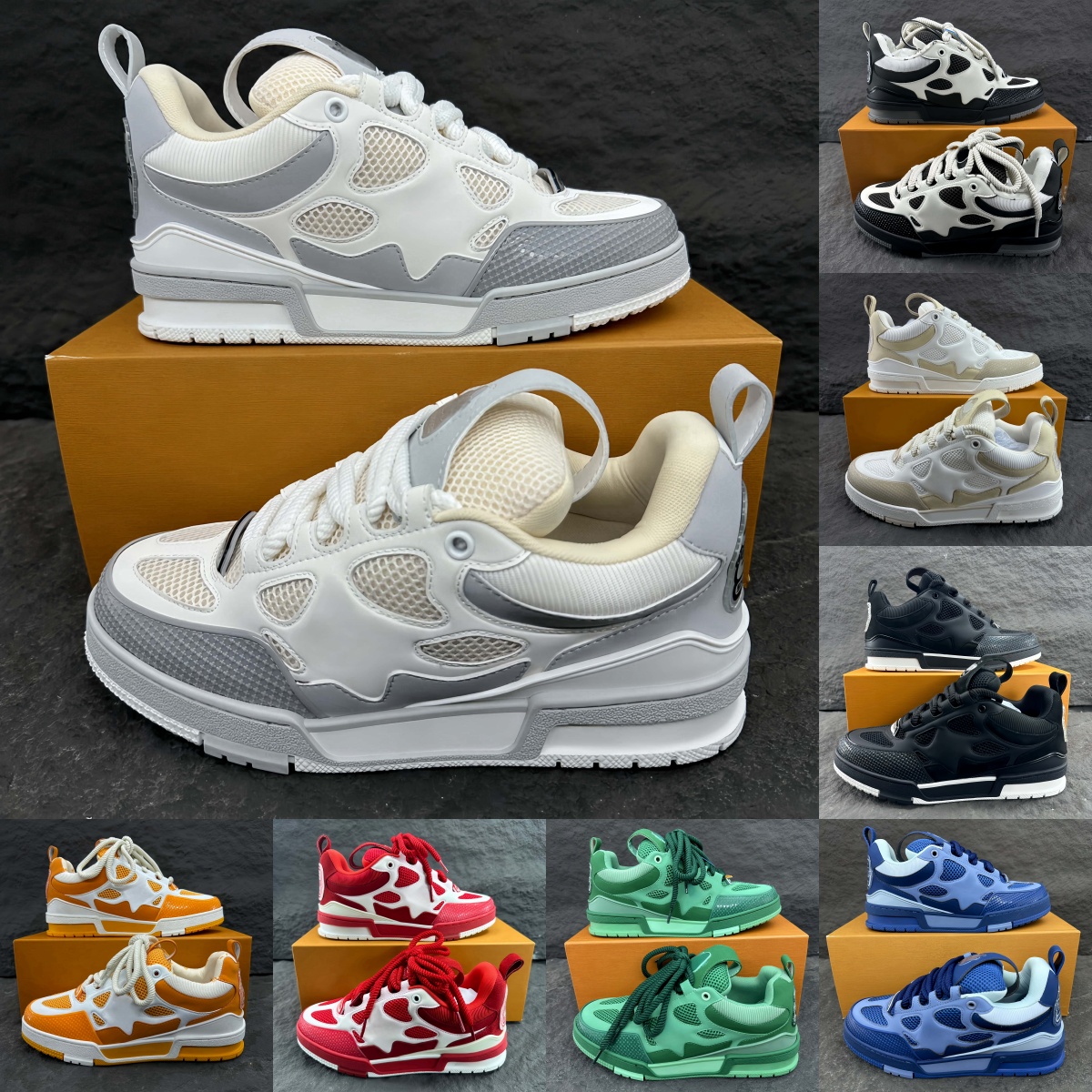 Skate shoes designer sneakers luxury mens trainers sneaker casual shoes runner shoe outdoor leather flower skates tennis shoes women fashion men shoe