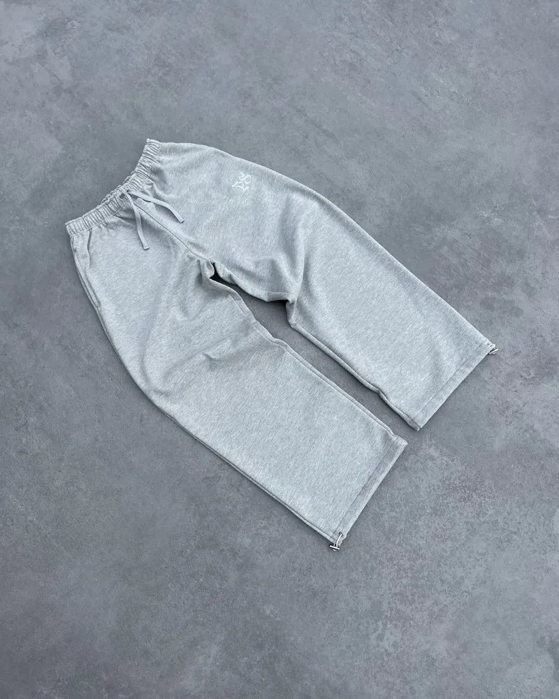 Cotton casual Trouser letter printing loose Versatile wide leg pants for men Y2k American street trend 9pm women 250313