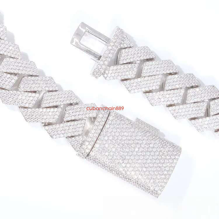 Moissanite bracelet Necklace s Rap hip-hop style Fashion punk full of dias Cuban chain